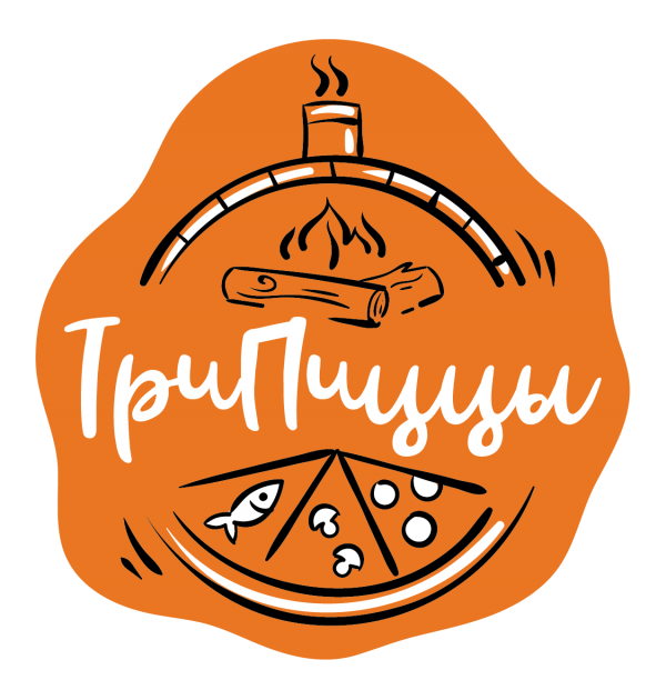 Логотип компании Три пиццы